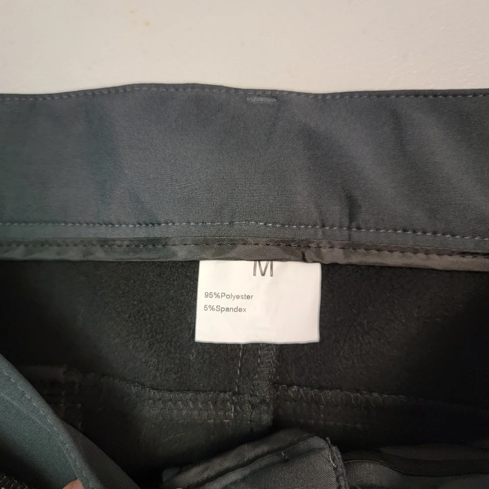 Moerdeng Men's‎ Soft Shell Water Proof Outdoor Wear Pants Dark Grey Size M